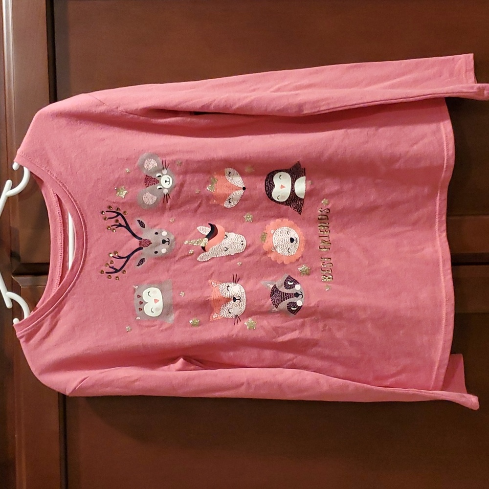 Long sleeve, pink top, child size 7